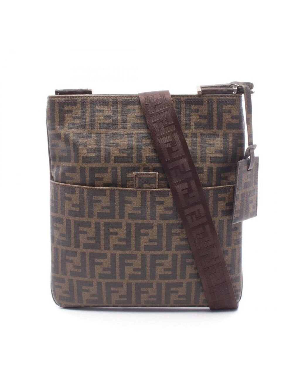 Fendi Shoulder Bag Zucca Brown Black